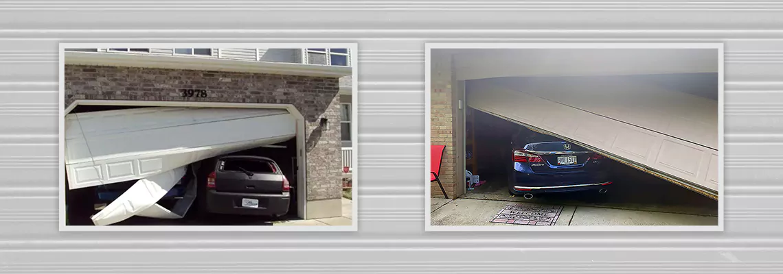 Repair Commercial Garage Door Got Hit By A Car in Panama City, Florida